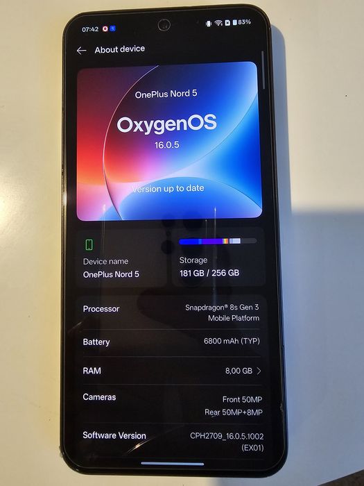 Oneplus Nord 5 256Gb 8gb ram