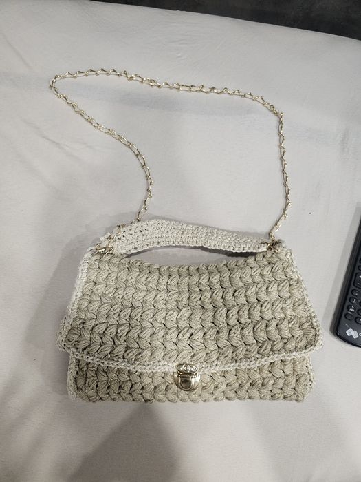 Уникална плетена чанта, ръчна изработка