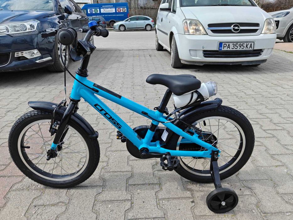CROSS Детски алуминиев велосипед 16" ROCKET син