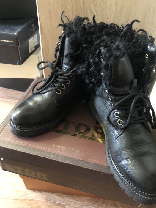 Продам полусапожки, почти новые, натуральная кожа, натуральный меж