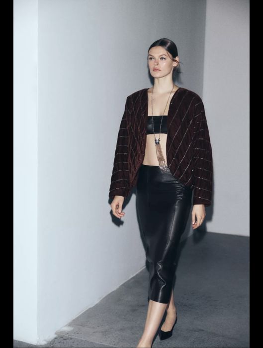 Бархатное кимоно Zara, с этикеткой