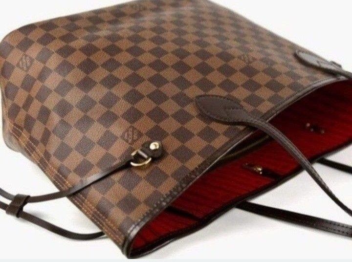 Geanta piele naturala ,model Neverfull, card,certificat,saculet etichetă/France