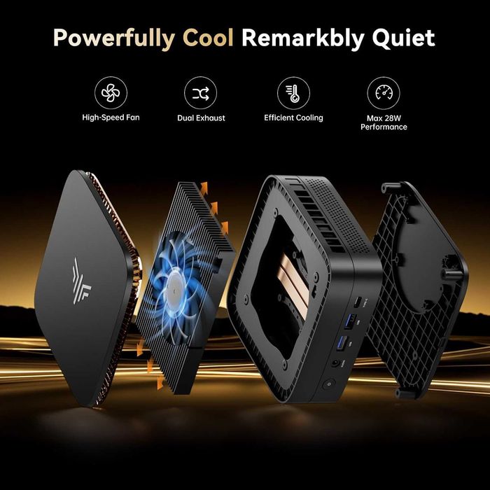 Mini PC AK1 Pro,8GB/256GB M.2 SSD,Windows 11Pro, negru,sigilat
