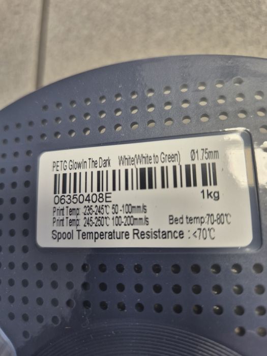 Филамент PETG 1KG Glow in the Dark