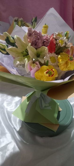 Магнолия из зефира