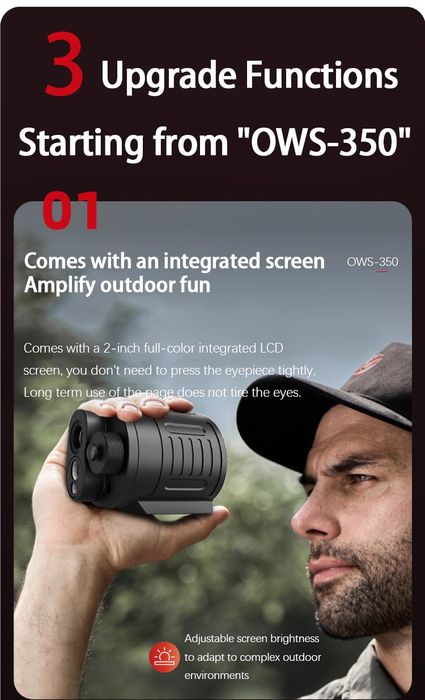 Термален монокъл с далекомер до 1км.