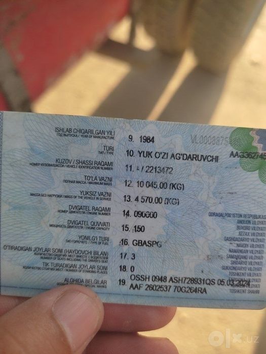 ZiL Samasval srochniy Sotiladi