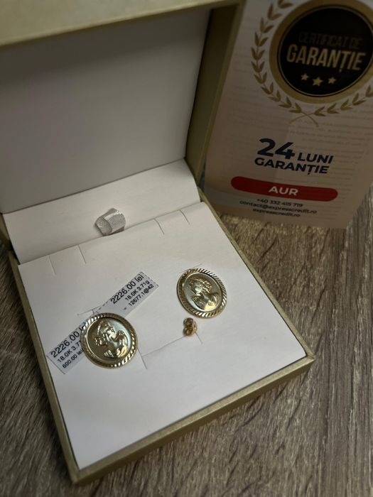 (AG42  B12677) Cercei 18K 3.71 GR (garantie 24 luni)