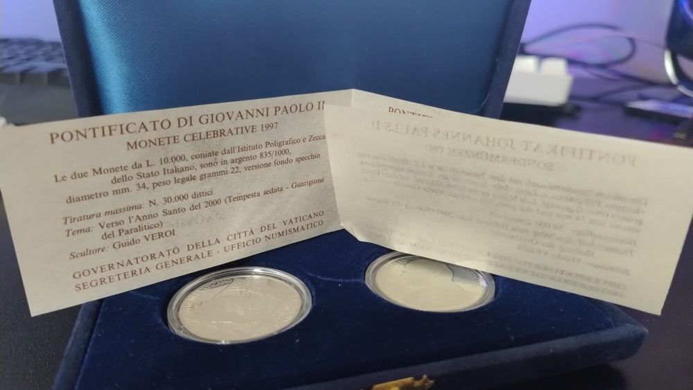 Monezi numismatice vatican  1997 papa ioan argint
