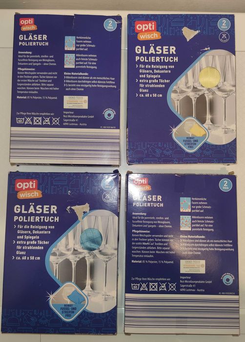 Set Lavete/Pachet 2 carpe pentru sters pahare