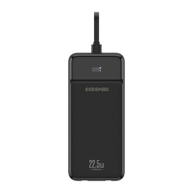 Външна батерия 10000 mAh с вградени 2 бр. USB-C кабела и 1xLightning