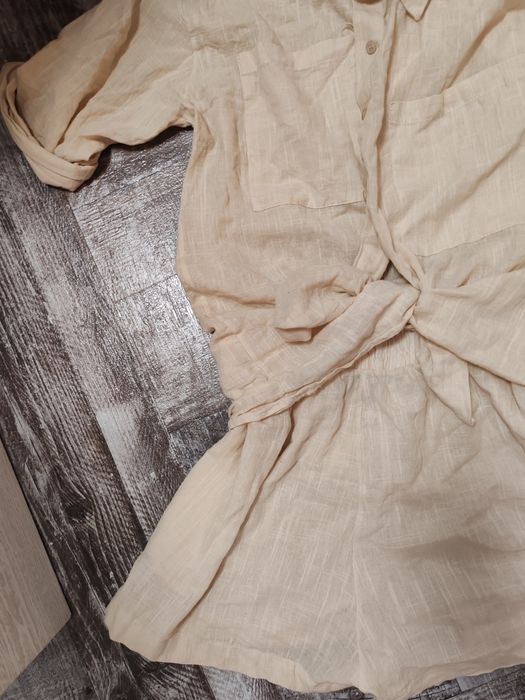 Летен дамски ленен сет/комплект