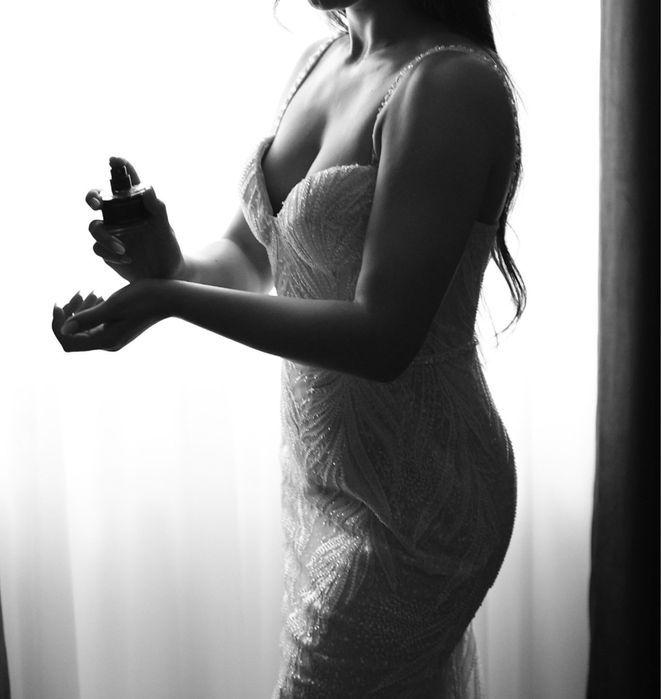 Rochie de mireasa cusuta manual Eva Lendel, model Savanna, marimea 36