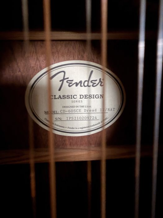 Fender CD-60SCE Dreadnought 12 струн