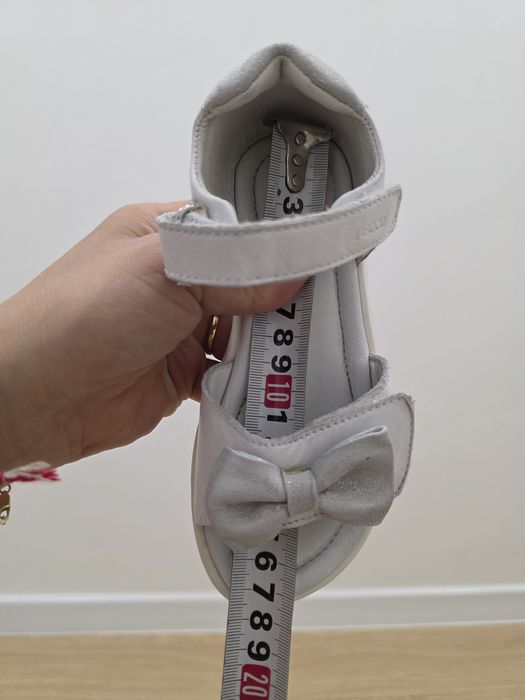 Детски сандали бяла кожа Lasocki