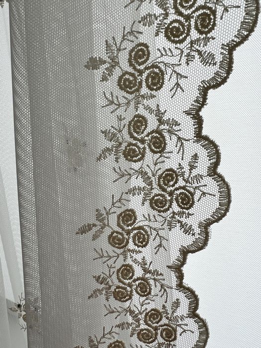 Тюли для кухни в белом цвете