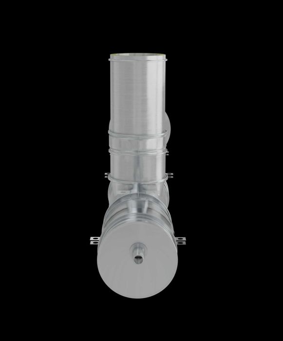 Coș de fum profesional inox dublu perete complet