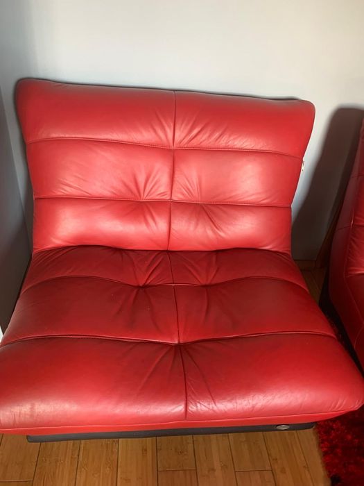 Canapea + 2 fotolii piele naturală