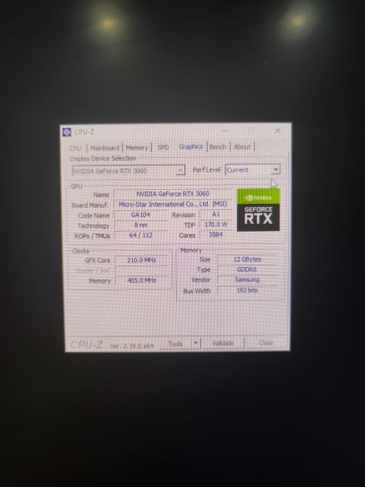 Видеокарта RTX 3060 msi gaming X 12gb