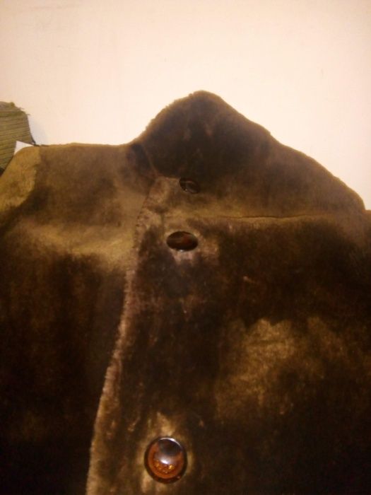 Haină maro de dama, din blana naturala oaie