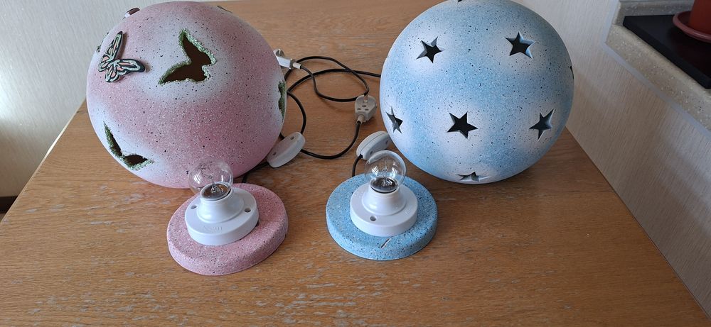 Светильник проводной из гипса