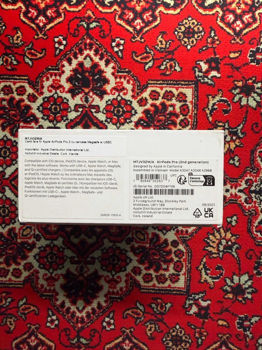 AirPods Pro 2 USB-C MagSafe MTJV3ZM/A – ca noi, dopuri noi + set extra