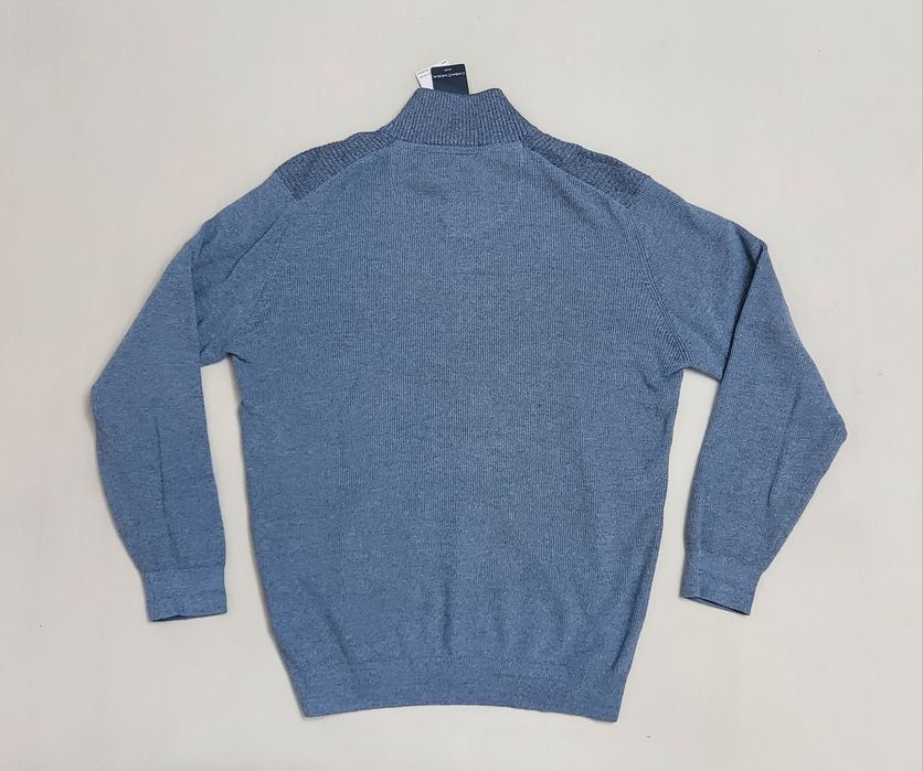 Pulover nou tricotat CASAMODA cu fermoar scurt mărimea 3XL ptr bărbați