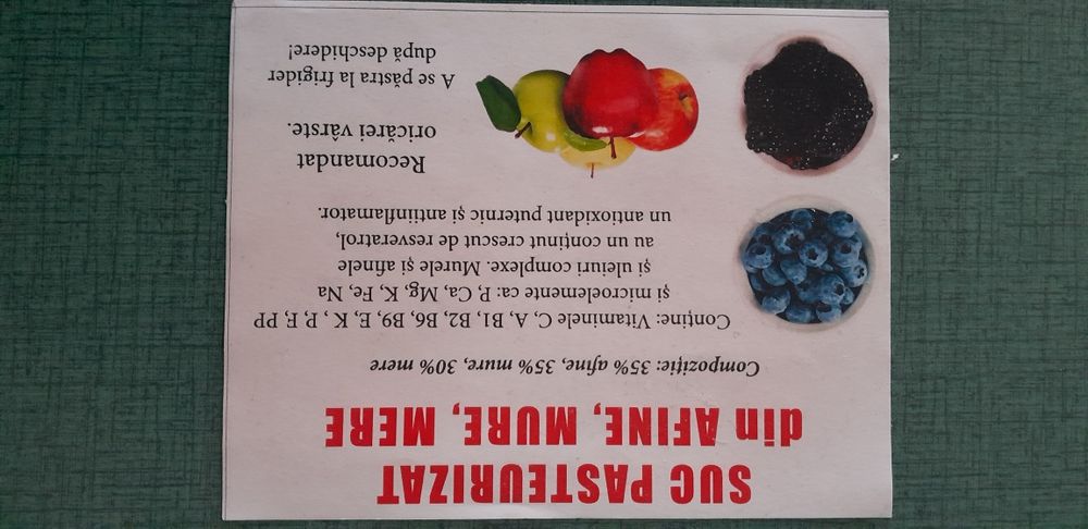 Vand suc de mure,afine și mere