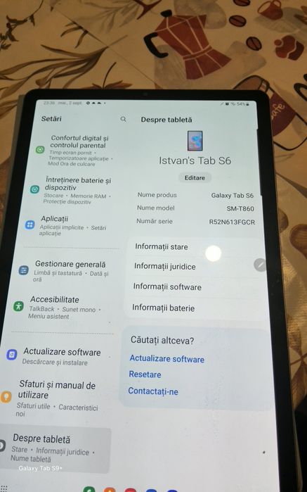 galaxy tab s 6 plus husa 8 g rami,256 gb