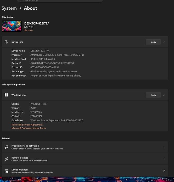 Mini ITX PC,RX 9700XT, 32Gb 6400Mhz, ryzen 7 7800x3d, 850w PSU )