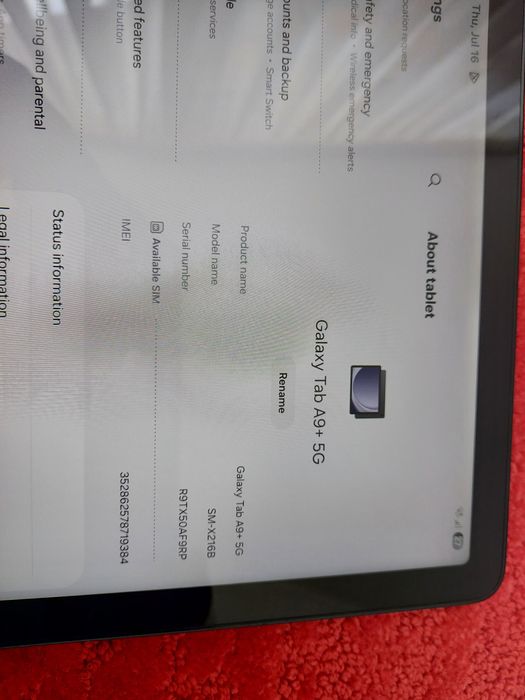Vand tableta Samsung Tab A9 plus  5G 64GB