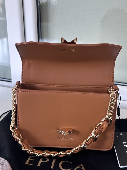 Geanta pentru dama de umar, piele maro, epica, nou, nefolosita