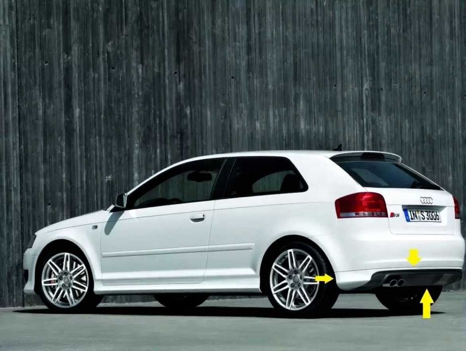 Prelungire spoiler difuzor bara spate Audi A3 8P Coupe S3 S line RS3