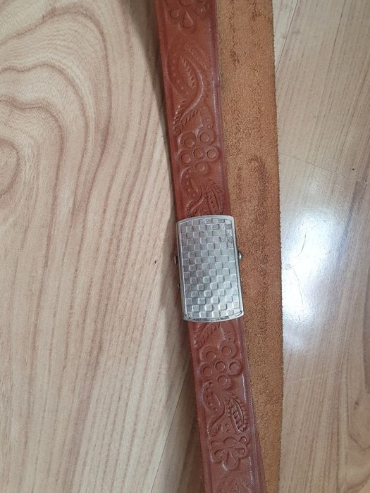 Curea nouă de piele cu imprimeu floral 150 cm