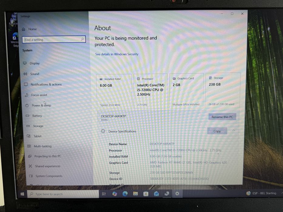 Laptop Lenovo V130-15IKB, intel i5 7200, 2.5Ghz
