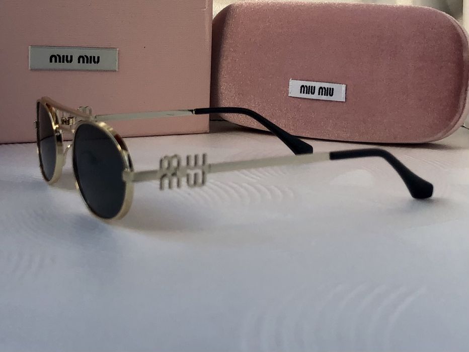 Дамски слънчеви елипса овални кафяви черно