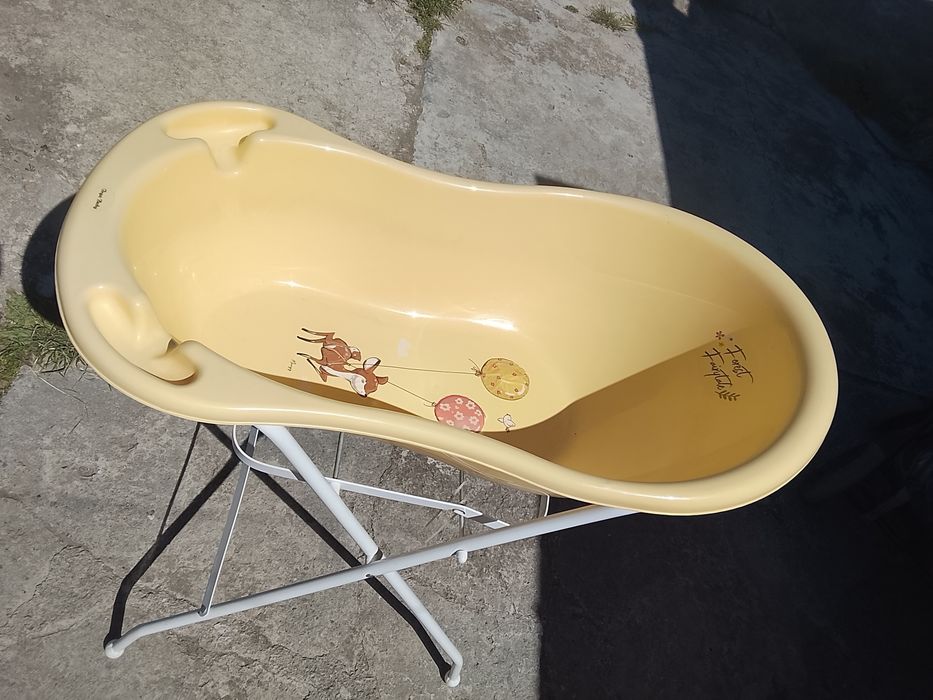 Cadita de baie bebelusi cu suport