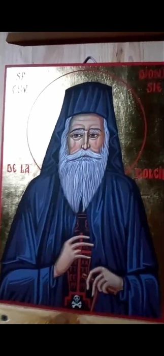 Sfântul Dionisie Vatopedinul de la Colciu icoana pictata A4 și A5