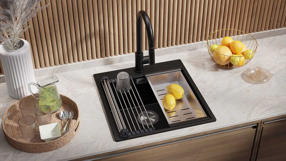 К-т Мивка+Смесител+Сифон Цветове Кухненска Мивка от гранит модел Осло