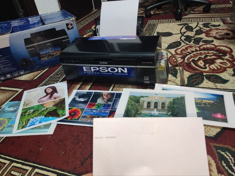 Epson yangi P P50 dyuzi 100% atigi 1677ta chiqargan 6 ta rangli printn