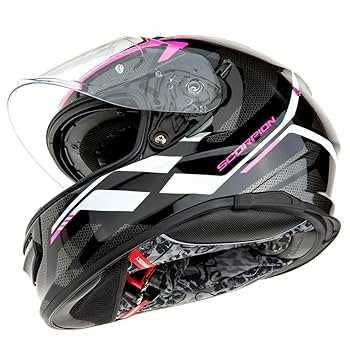 Мото Каска SCORPION EXO-491 KRIPTA Pink-Black, вградени очила