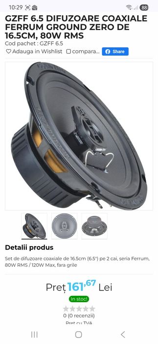 Vand Boxe Auto, Accesorii si Insonorizant ! ! !