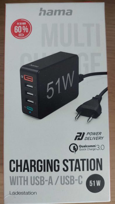 Stație de incarcare Hama 51W QC, PD