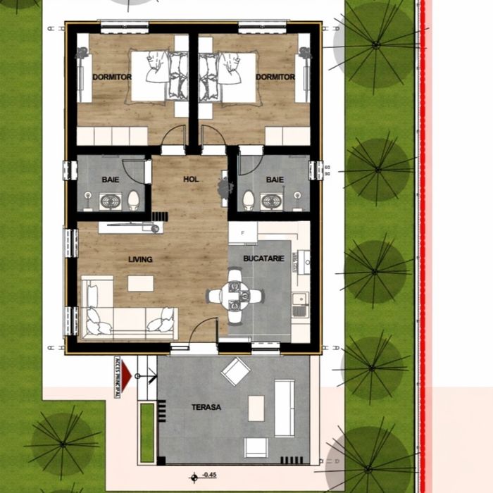 Casa noua 3 camere Parter