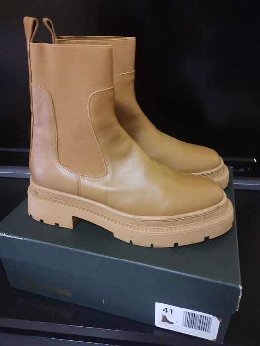 Дамски боти челси естествена кожа 41 номер