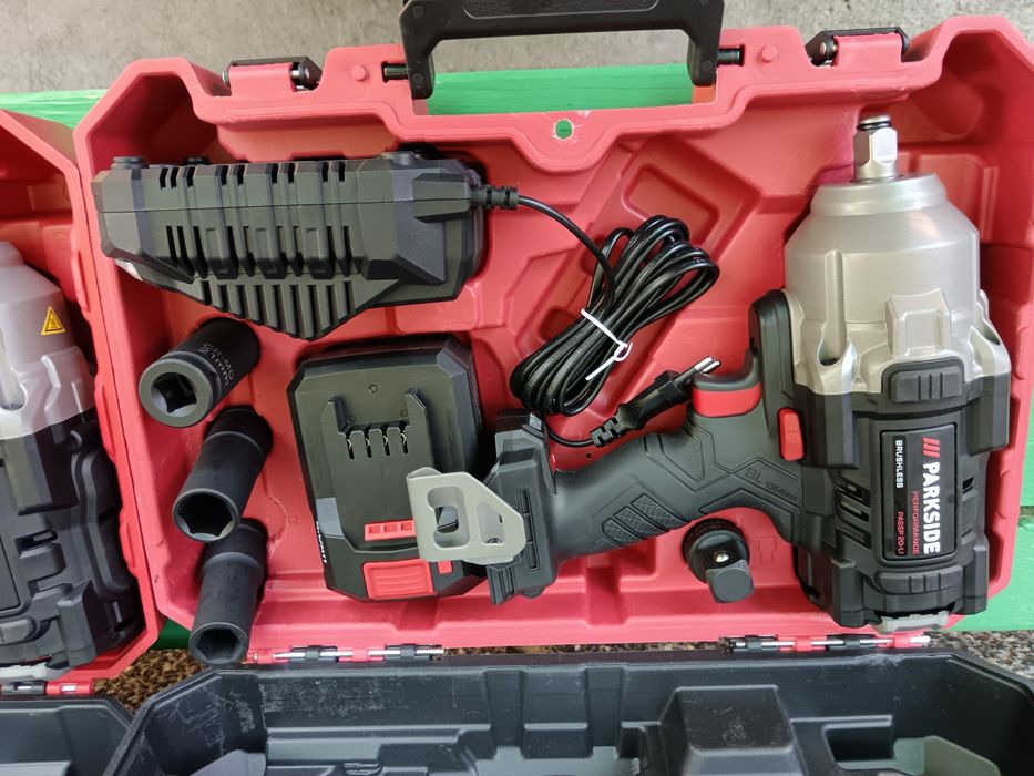 Акумулаторен гайковерт Parkside Performance PASSP 20-Li (1358 Nm) – Пълен комплект + Втори подарък за части/ремонт