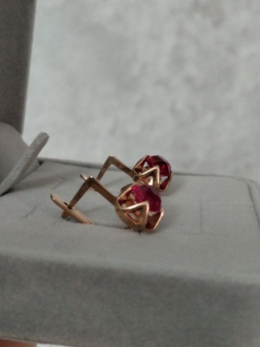 Советские серьги 583 пробы