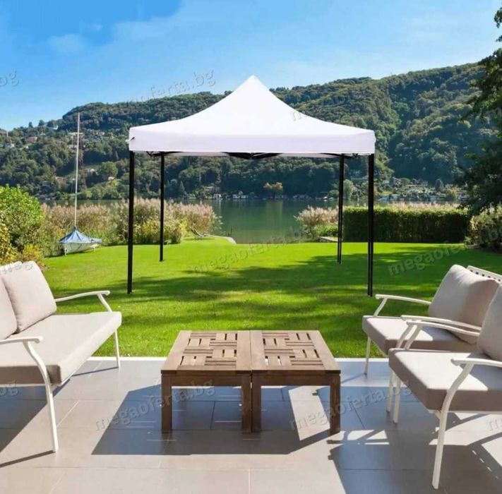 Градинска шатра 3х3м/18кг/ 3х4.5м /28кг/ усилена конструкция и покривало