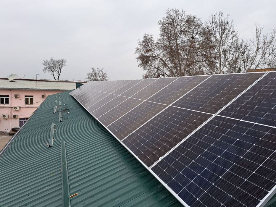 Куёш панел урнатамиз. Солнечний панел . Quyosh panel