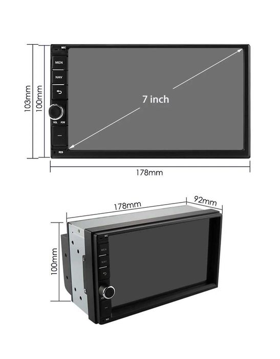 2 DIN 7" Android 15 Универсална Мултимедия Навигация GPS Кола Бус